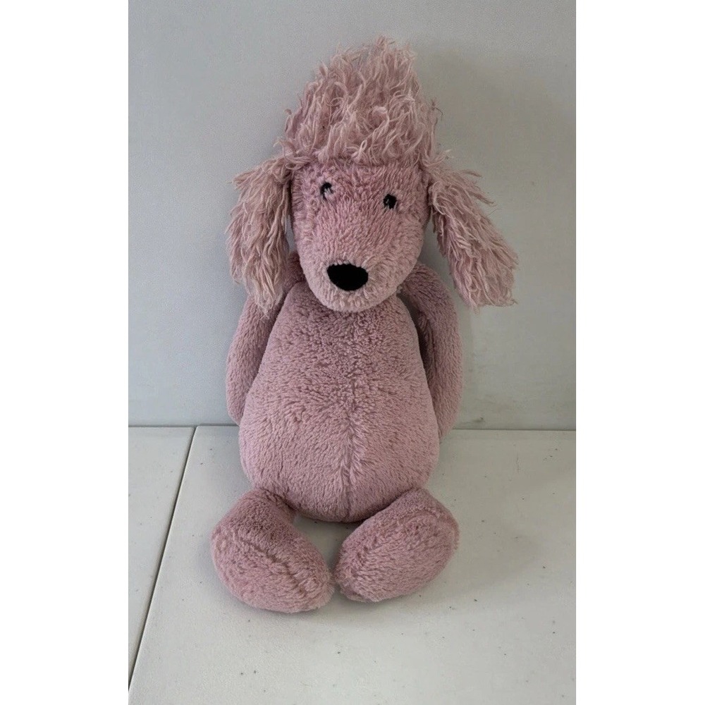 Jellycat Bashful Pink Poodle Puppy Dog Stuffed Animal Soft Toy 12" Retired